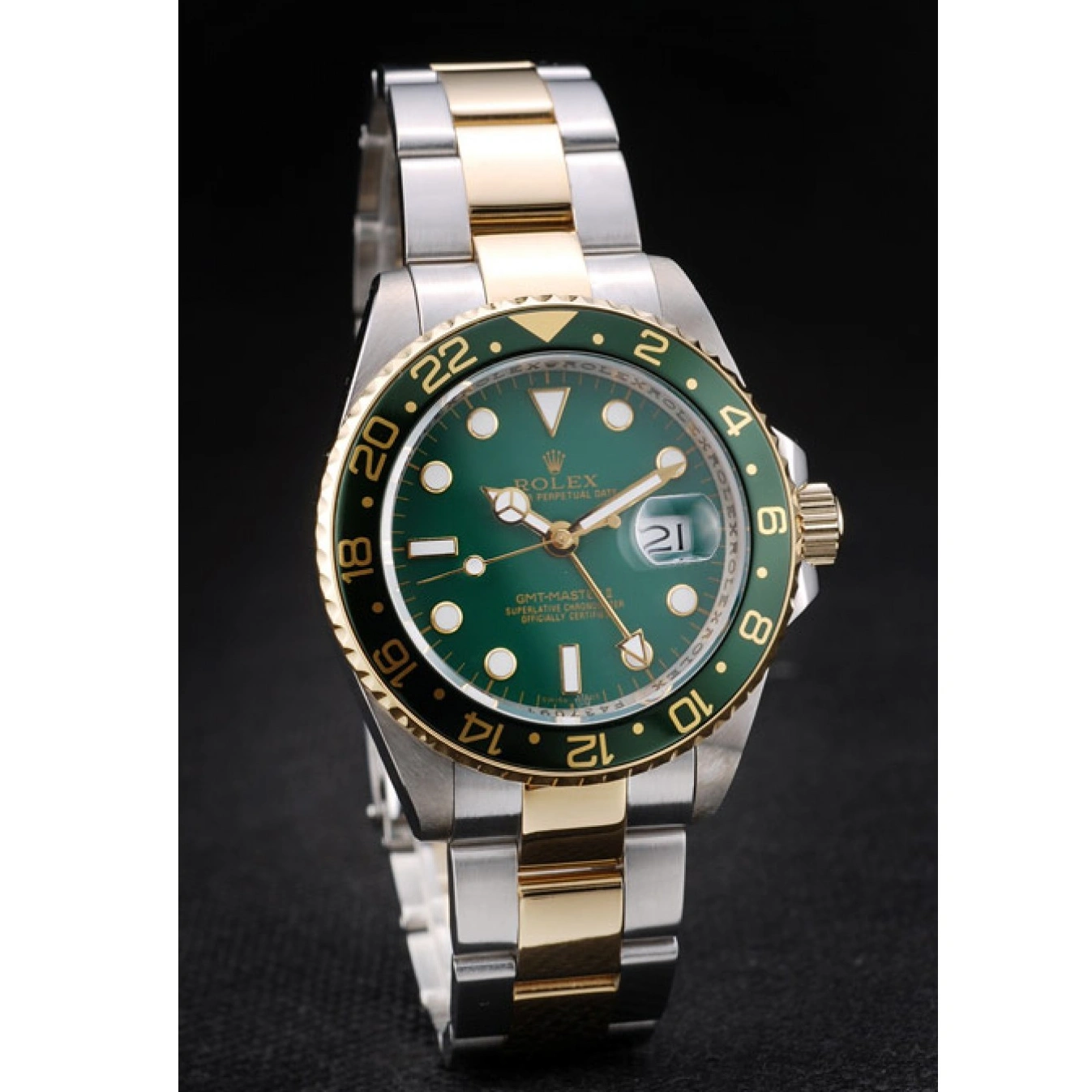 Aaa replica watch Watch Bezel Green Rolex GMT II Master Dial Green Ceramic 1025